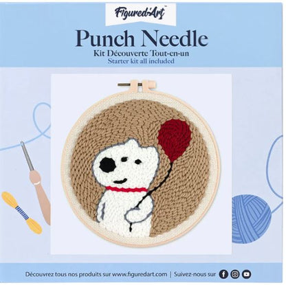Punch needle  cagnolino con palloncino