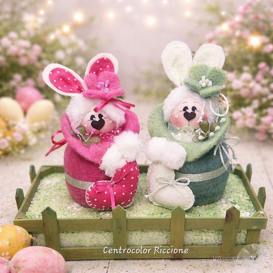 kit Lillo il coniglio verde e rosa