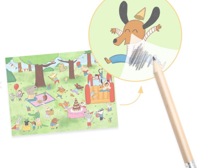 DECALCOMANIE trasferelli PARTY TIME kit artistico DJECO DJ09355 età 5