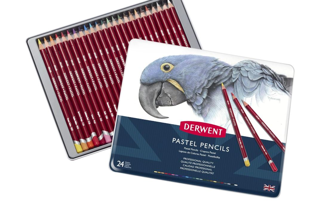Derwent Pastel  Matite Acquarellabili Colorate per Disegnare e Scrivere, Ideali per Sfumature e Stratificazioni, Astuccio in Metallo Incluso, Qualità Professionale