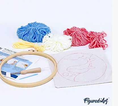 Punch needle orsetto sulla nuvola
