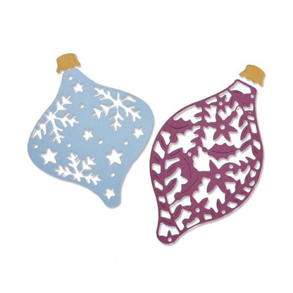 Fustella Sizzix Thinlits Die Set 3pk 663411 Palle di Natale Intricate