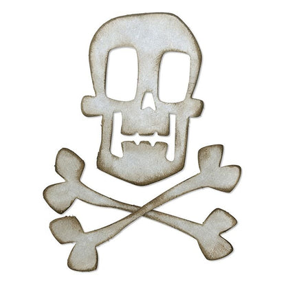 Fustella Sizzix Bigz Die 664215 Teschio e ossa incrociate