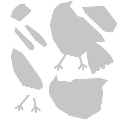 Fustella Sizzix Bigz Die 664231 Uccellino Patchwork