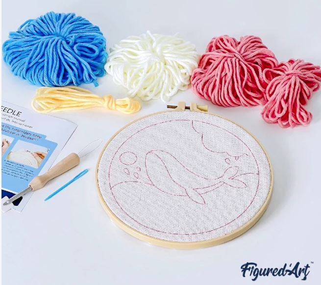 Punch needle orsetto sulla nuvola