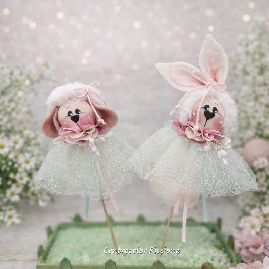 Kit Fiocco e Lana colore tiffany 2 pezzi