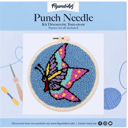 Punch needle  farfalla