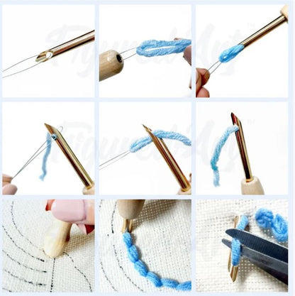 Punch needle orsetto sulla nuvola