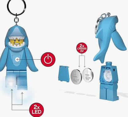 Lego portachiavi led Shark Suit Guy
