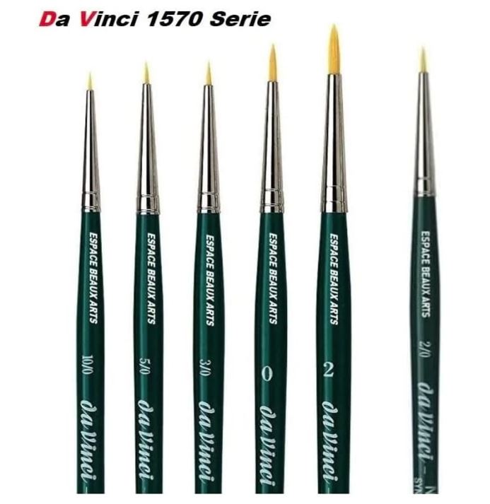 Da Vinci – di qualità Acquerello Set di pennelli Nova Sintetico 1570 Series 10/0, 5/0 ,2/0, 3/0, 0, 2