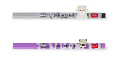Set di 2 Penne Gel con Animaletto Decorativo - Lovely Friends - Spooky Party
