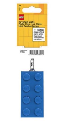 Lego portachiavi led mattoncino blu