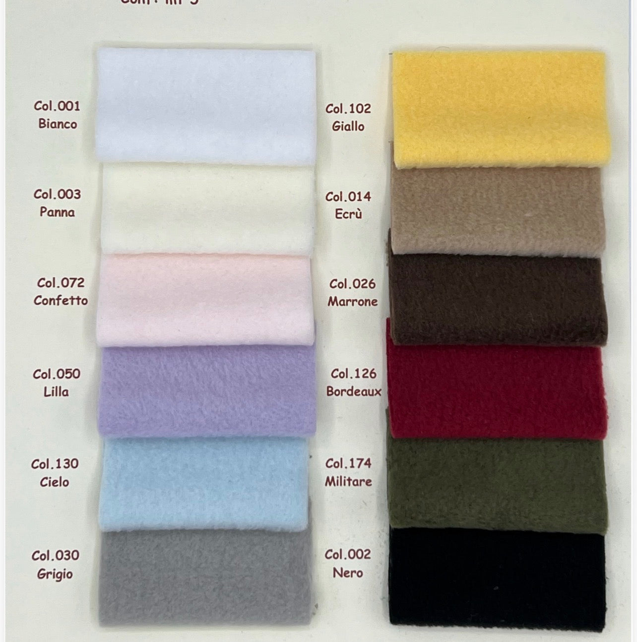 Tessuto pile  50x75