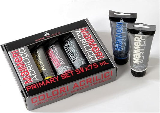 Acrilico Maimeri 0998190 Set Colori Primari 75 ml