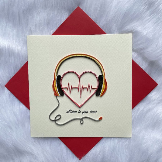 Biglietto Filigrana di carta love