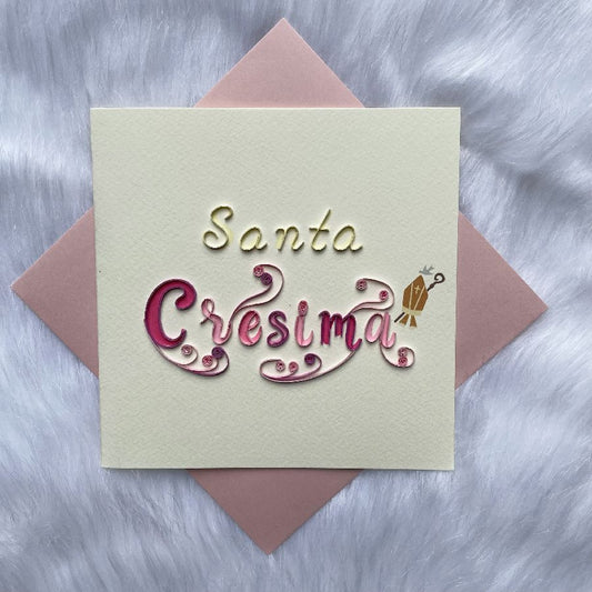 Biglietto Filigrana di carta cresima bimba