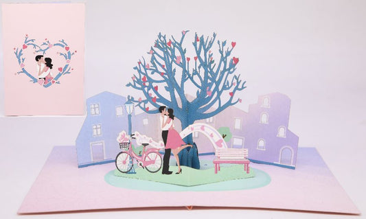 Biglietto KIRIGAMI  Pop Up di Origamo® love
