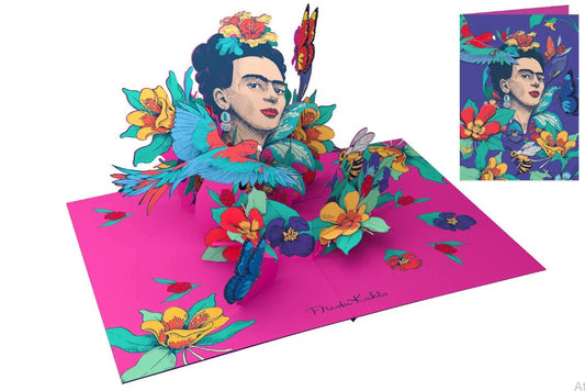 Biglietto KIRIGAMI  Pop Up di Origamo® Frida kahlo