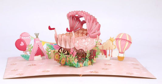 Biglietto KIRIGAMI  Pop Up di Origamo® bimba