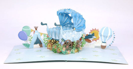 Biglietto KIRIGAMI  Pop Up di Origamo® bimbo