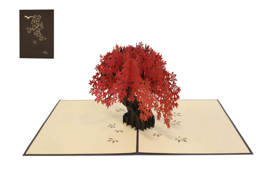 Biglietto KIRIGAMI  Pop Up di Origamo® albero
