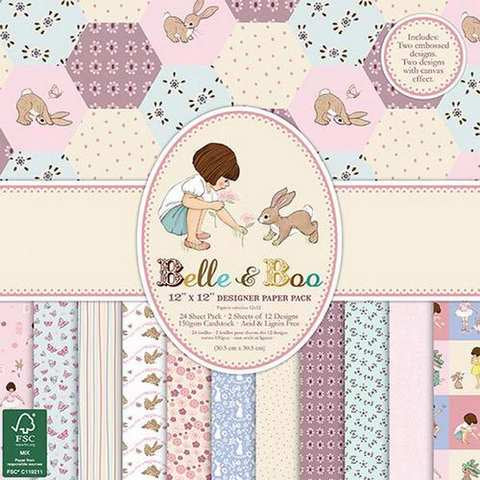 Blocco carte scrap 30x30 Belle and Boo II  BBPAP004