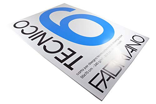 Blocco Disegno Tecnico 6 Liscio 50x70 cm 240gr 20 fogli Fabriano