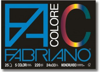Blocco Fabriano Colore F4 220gr 25 fogli