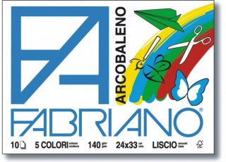 Blocco Fabriano Arcobaleno F4 140gr 10 fogli