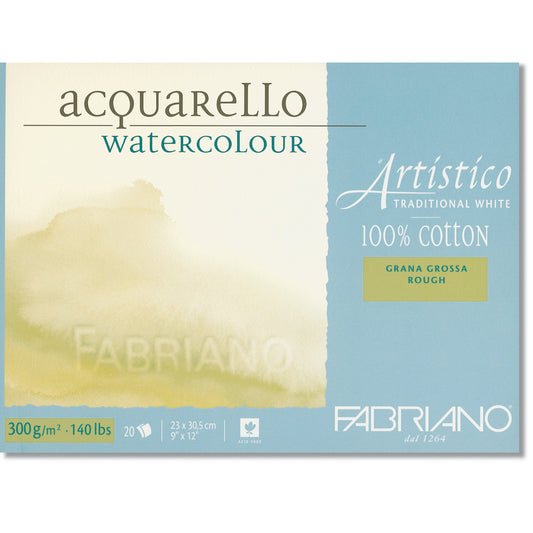 Blocco Fabriano Traditional White Grana grossa da 300gr 100% cotone