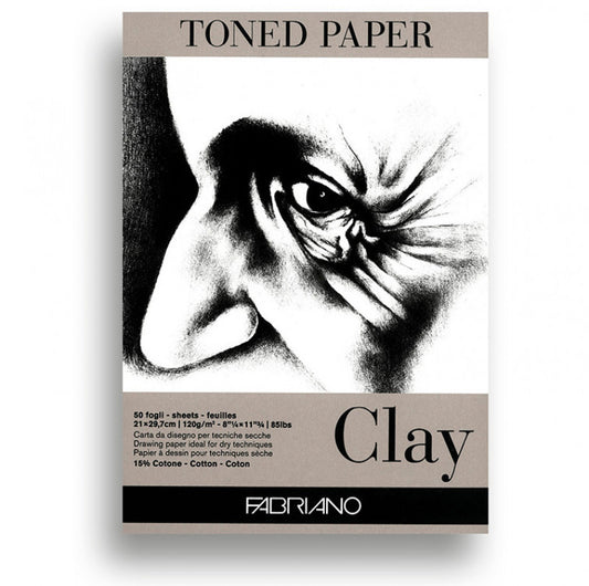 Blocco Schizzi Toned Paper Clay Grana Naturale 120gr 50 fogli Fabriano