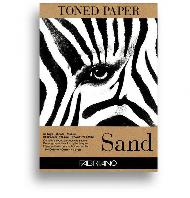 Blocco Schizzi Toned Paper Sabbia Grana Naturale 120gr 50 fogli Fabriano