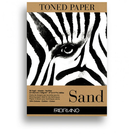 Blocco Schizzi Toned Paper Sabbia Grana Naturale 120gr 50 fogli Fabriano