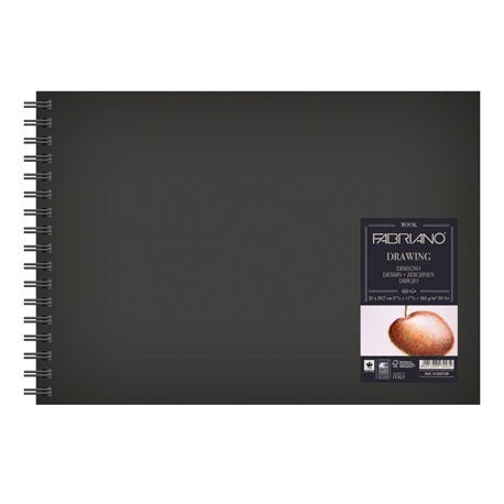 Blocco Drawing Book Spiralato panorama Grana Naturale 160gr 60 fogli Fabriano