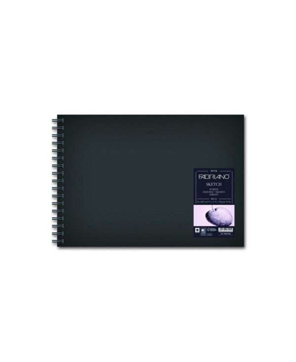 Blocco Sketch Book Spiralato panorama Grana Naturale 80gr 110 fogli Fabriano