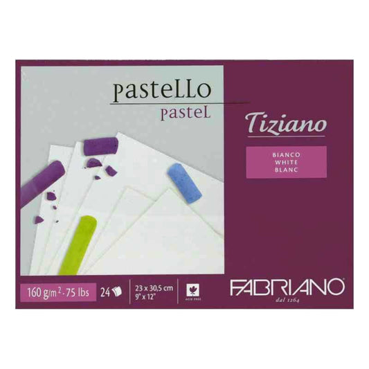Blocco Tiziano Bianco Grana Naturale 160gr 24 fogli Fabriano