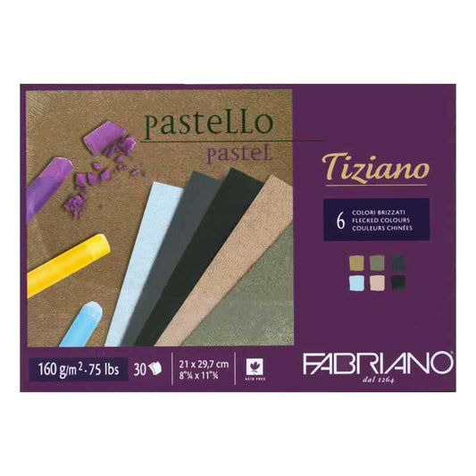 Blocco Tiziano Tinte forti Brizzato Grana Naturale 160gr 30 fogli