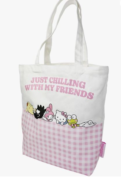 Borsa in tela cotone  Hello kitty e i suoi amici  36 x 37 cm