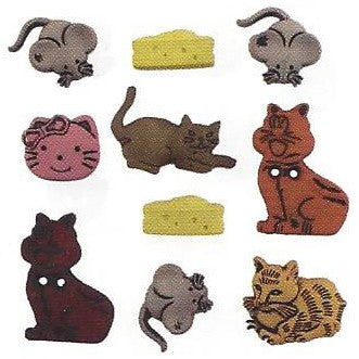 Bottoni decorativi - Cat N Mouse - 335610 - 4433