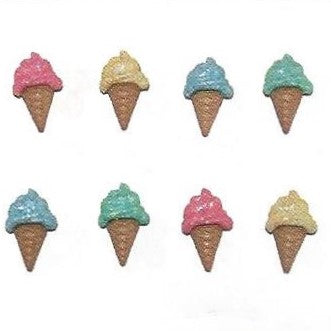 Bottoni decorativi - Glitter Ice Cream Cones - 335700 -  4816