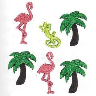 Bottoni decorativi - Palm Trees And Flamingos - 335700 -  4421