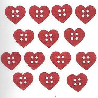 Bottoni decorativi - Red Hearts - 335700 - 6934