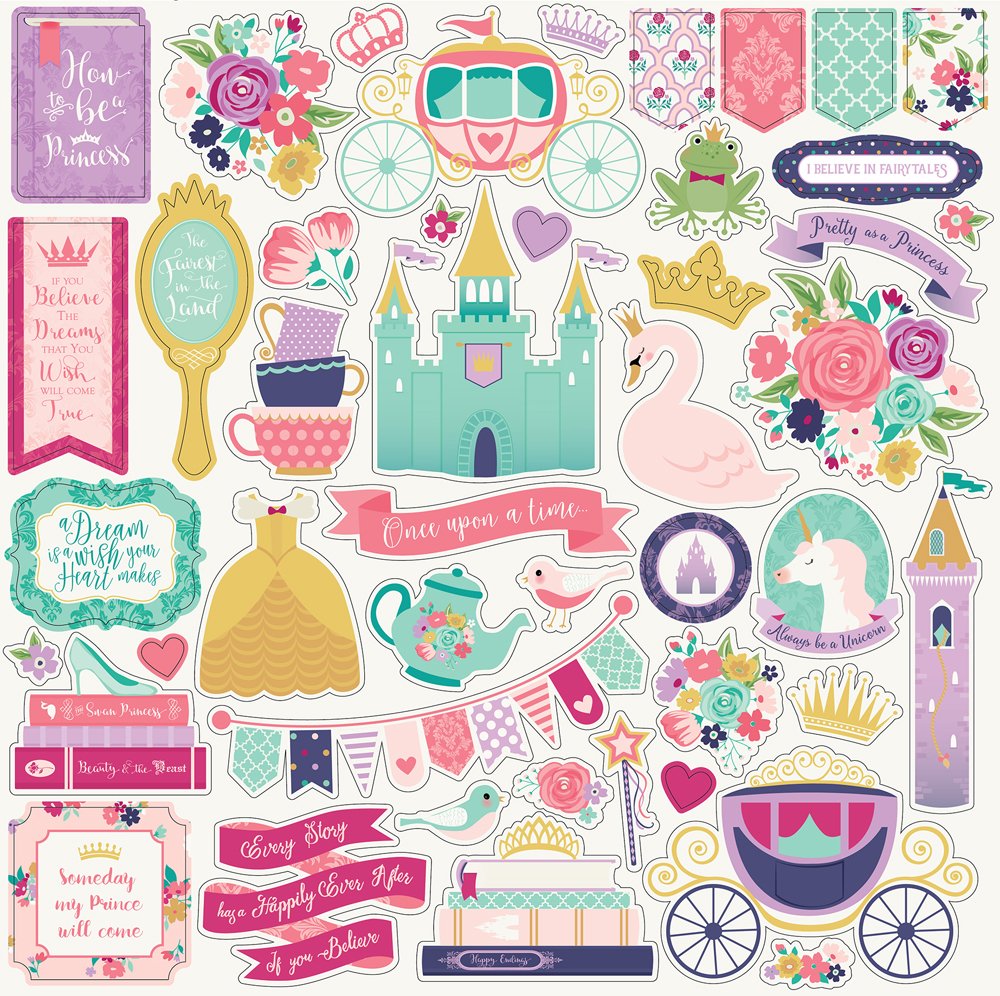 Carta Blocco Scrap - C'era una volta.. Principesse- OUG122016 - 30x30 (12"x 12").