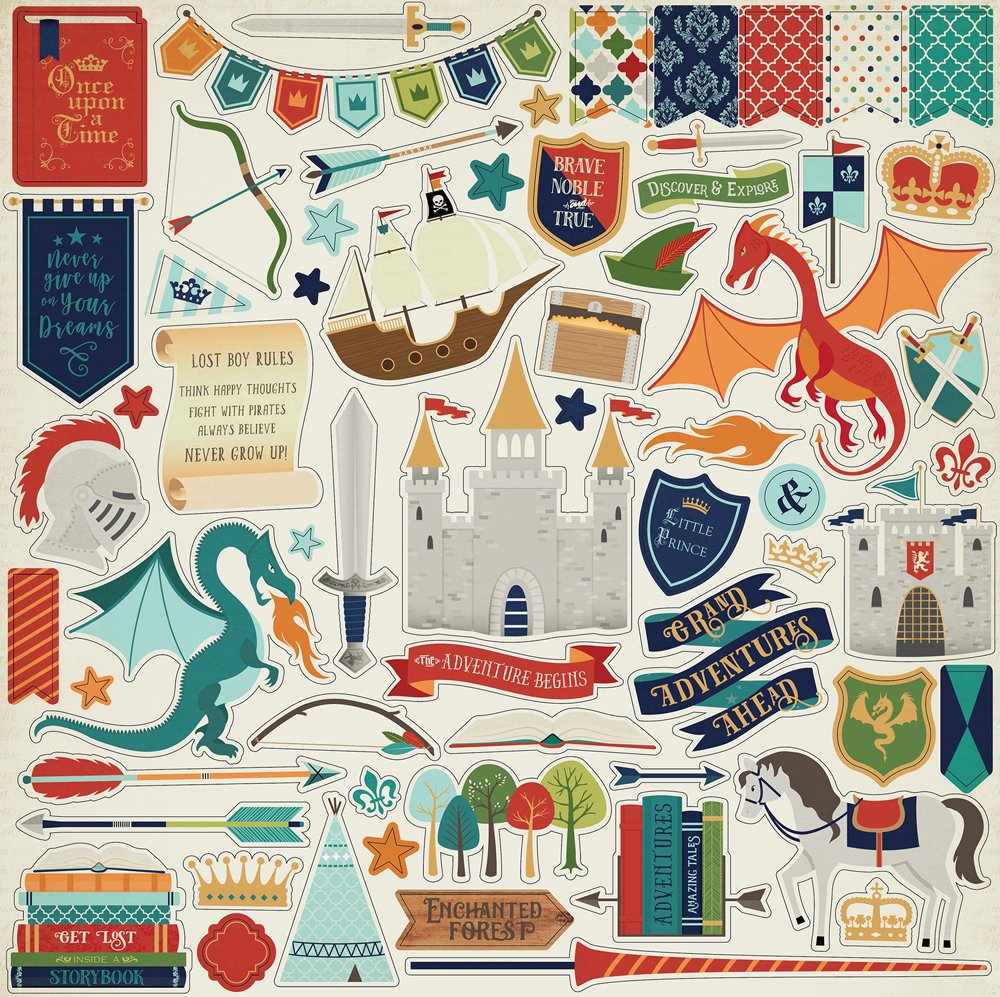 Carta Blocco Scrap - C'era una volta... Principe- OUB123016-  30x30 (12"x 12").