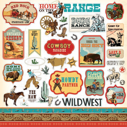 Carta blocco Scrap - Cowboy Country - CBCC77016 30x30cm (12"x12")