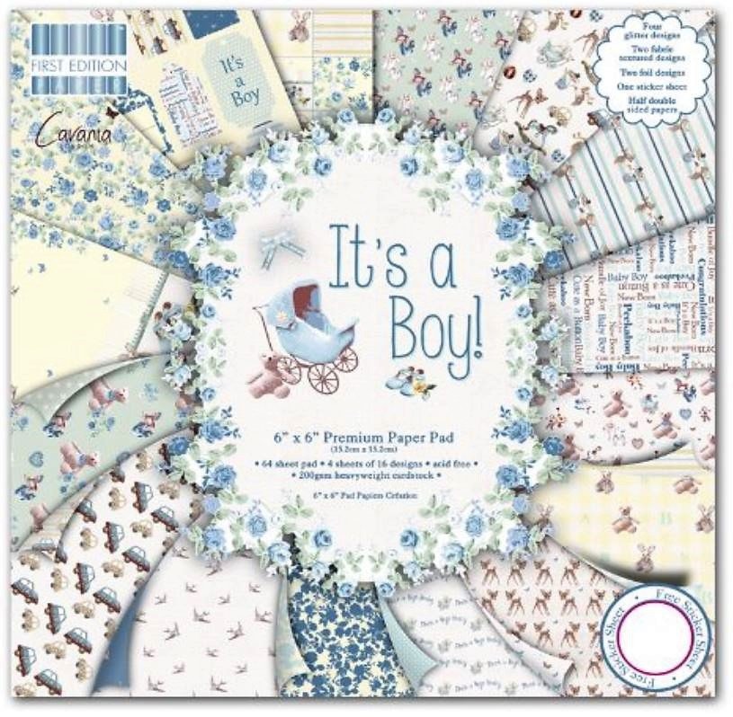 Carta blocco Scrap - E' un maschio! FEPAD077 It's a Boy! 15x15 cm (6"x6")