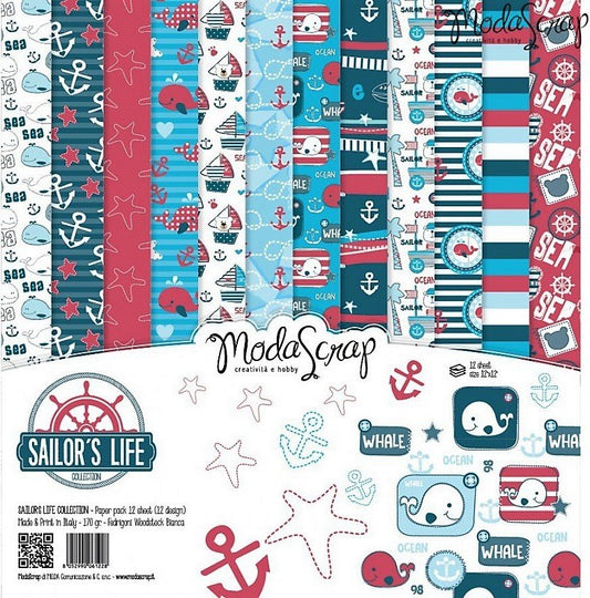 Carta blocco Scrap - Sailor's Life SLFPP30 30x30cm (12"x 12")