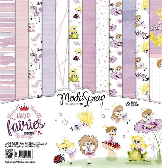 Carta blocco Scrap - il mondo delle fate - Land of Fairies LOFPP12 30x30cm (12"x 12")