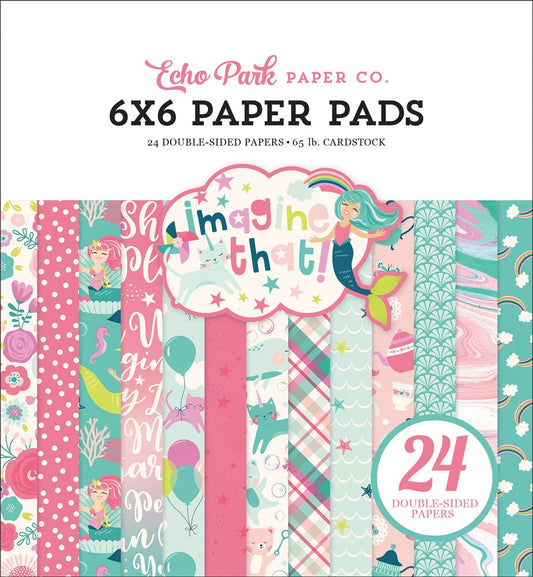 Carta blocco scrap - Imagine that girl - ITG146023 - 15x15cm (6"x 6").