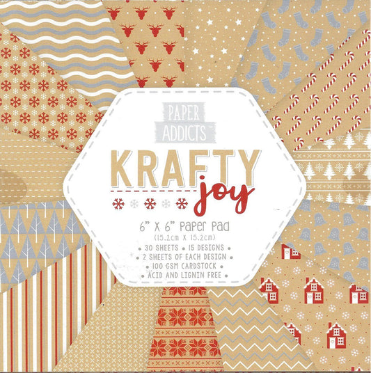Carta blocco scrap Krafty Joy PAPAD029X18 15x15cm (6"x 6")